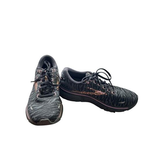 Brooks Ghost 15 woman’s Black Leopard Running Sneakers Shoes Size 9B SKU 8686 - Picture 1 of 14